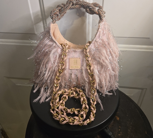 Handbags - Kooreloo The Flamingo Fringe Braided Top-Handle Bag With Gold & Leather Chain
